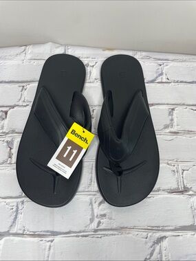 Bench Black Men's Padded Flip Flop Sandals